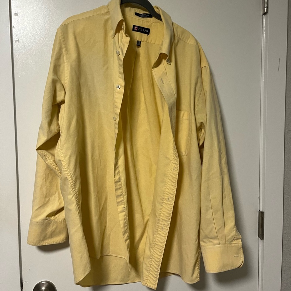 Men's Yellow Chaps Button Up Shirt